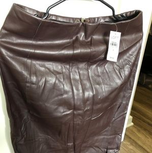 Loft leather skirt